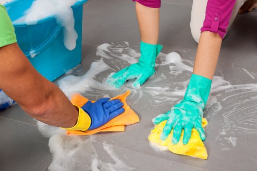 Professional oven cleaning service in a Soho kitchen with a deep-clean focus