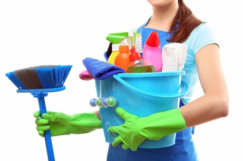 Image representing risk assessment and worker protection in cleaning operations
