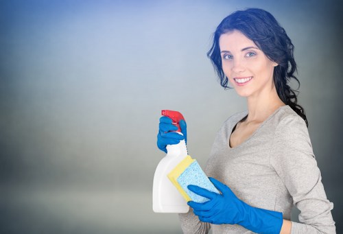 Local cleaning team working in a Soho mixed-use building